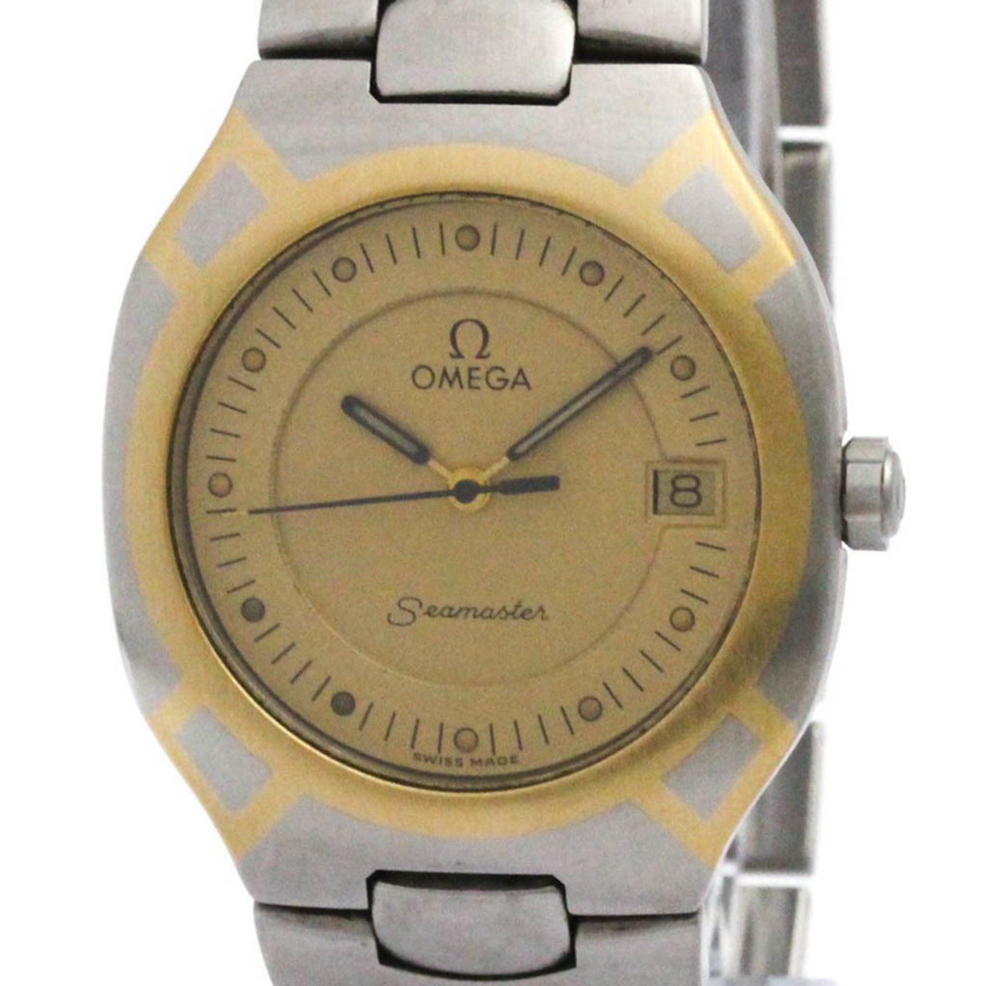 OMEGA Seamaster Polaris 18K Gold Steel Mens Watch 396.1022 Polished