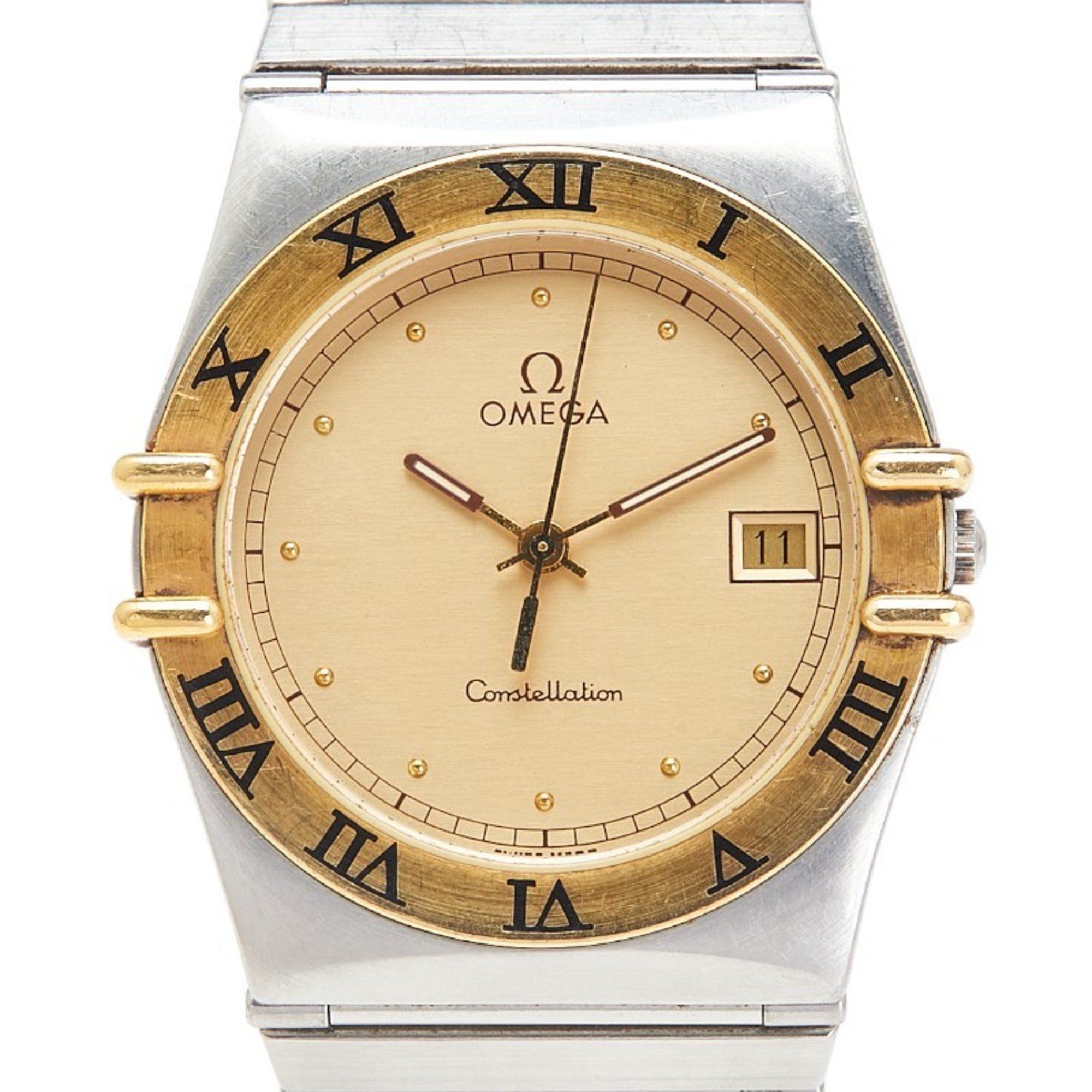 Omega Constellation Quartz Watch, Gold Dial, Stainless Steel, Plated, Women's, OMEGA