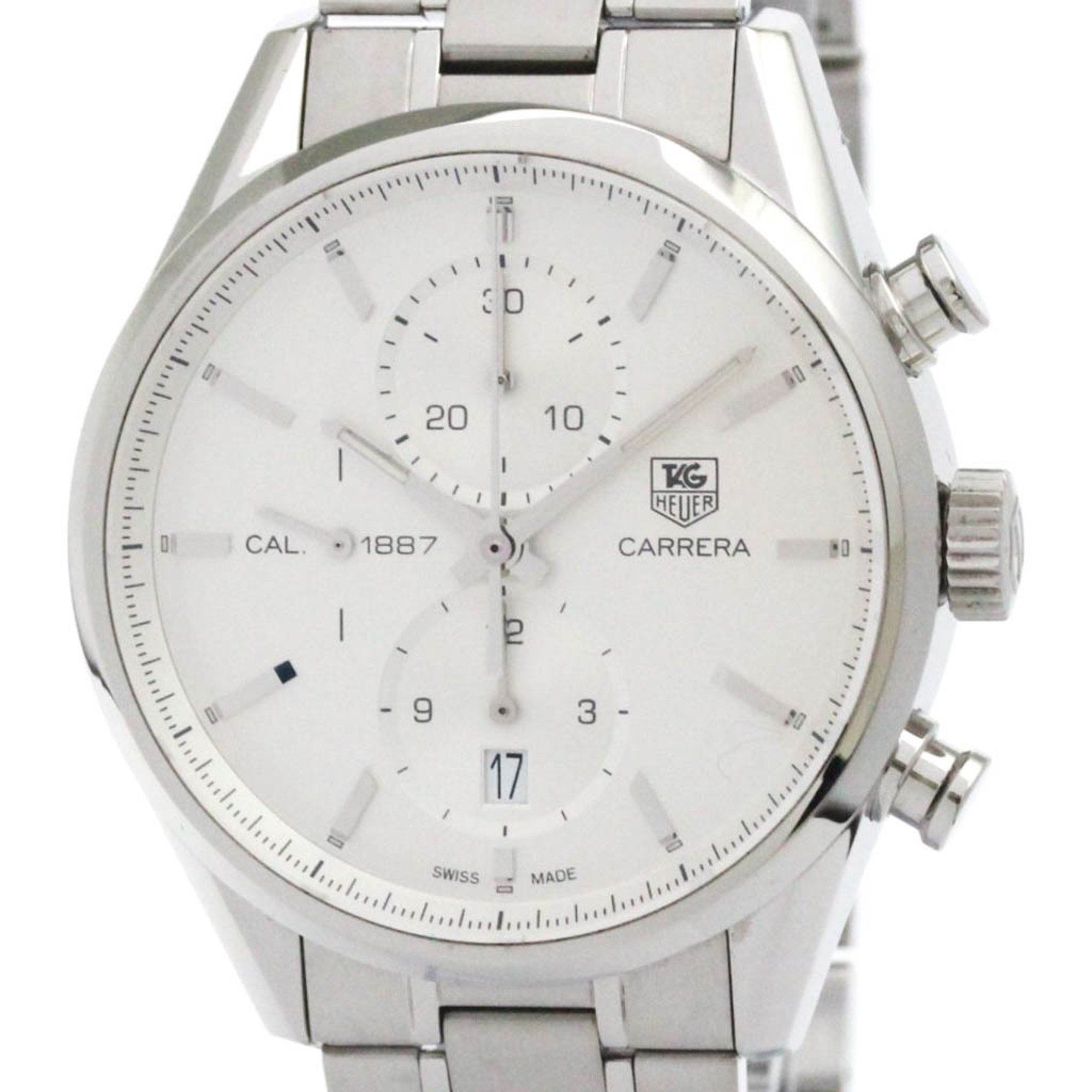 TAG HEUER Carerra Calibre 1887 Steel Automatic Watch CAR2111 Polished