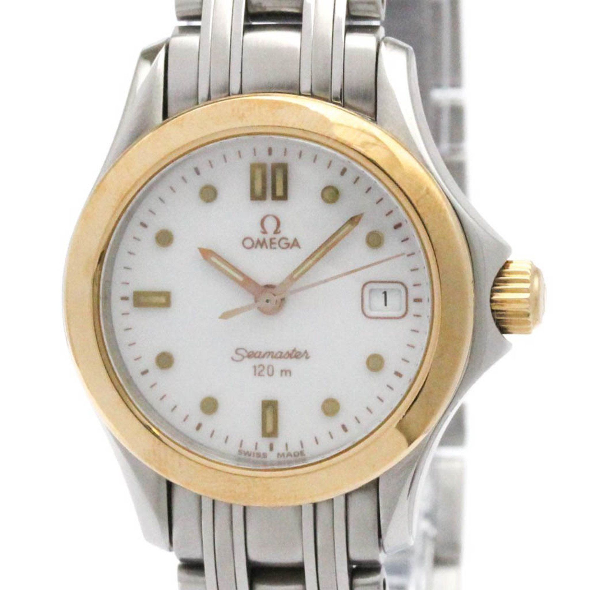 OMEGA Seamaster 120M Pink Gold Steel Quartz Ladies Watch 2483.20 Polished