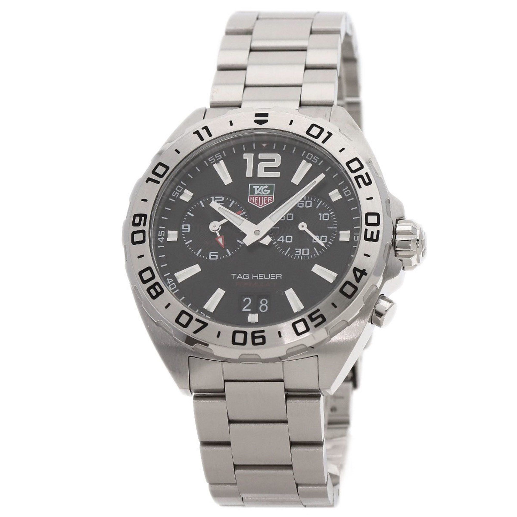 TAG Heuer WAZ111A Formula 1 Alarm Watch Stainless Steel SS Men's HEUER