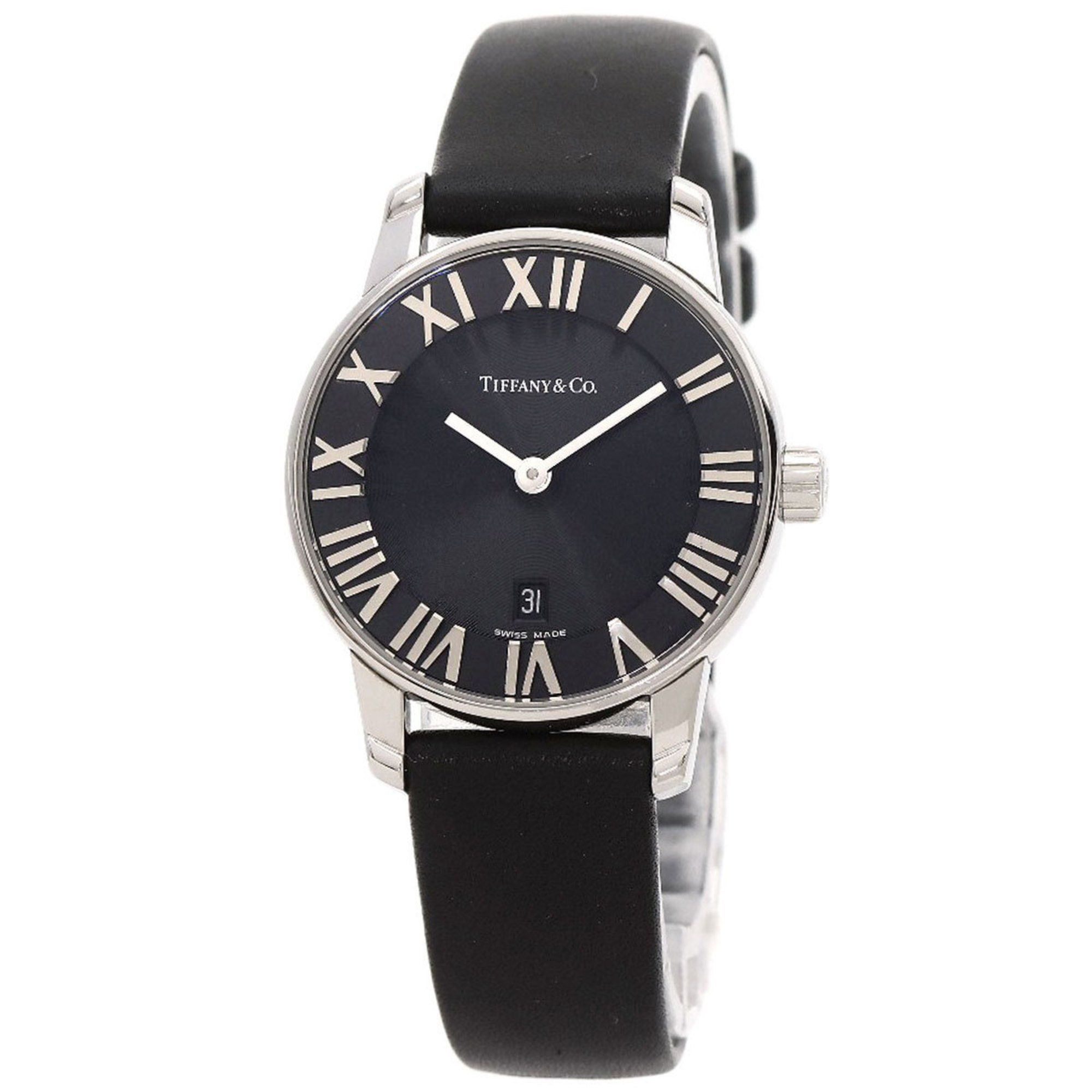 Tiffany Z1830.11.10A10A52A Atlas Dome Watch, Stainless Steel, Leather, Women's
