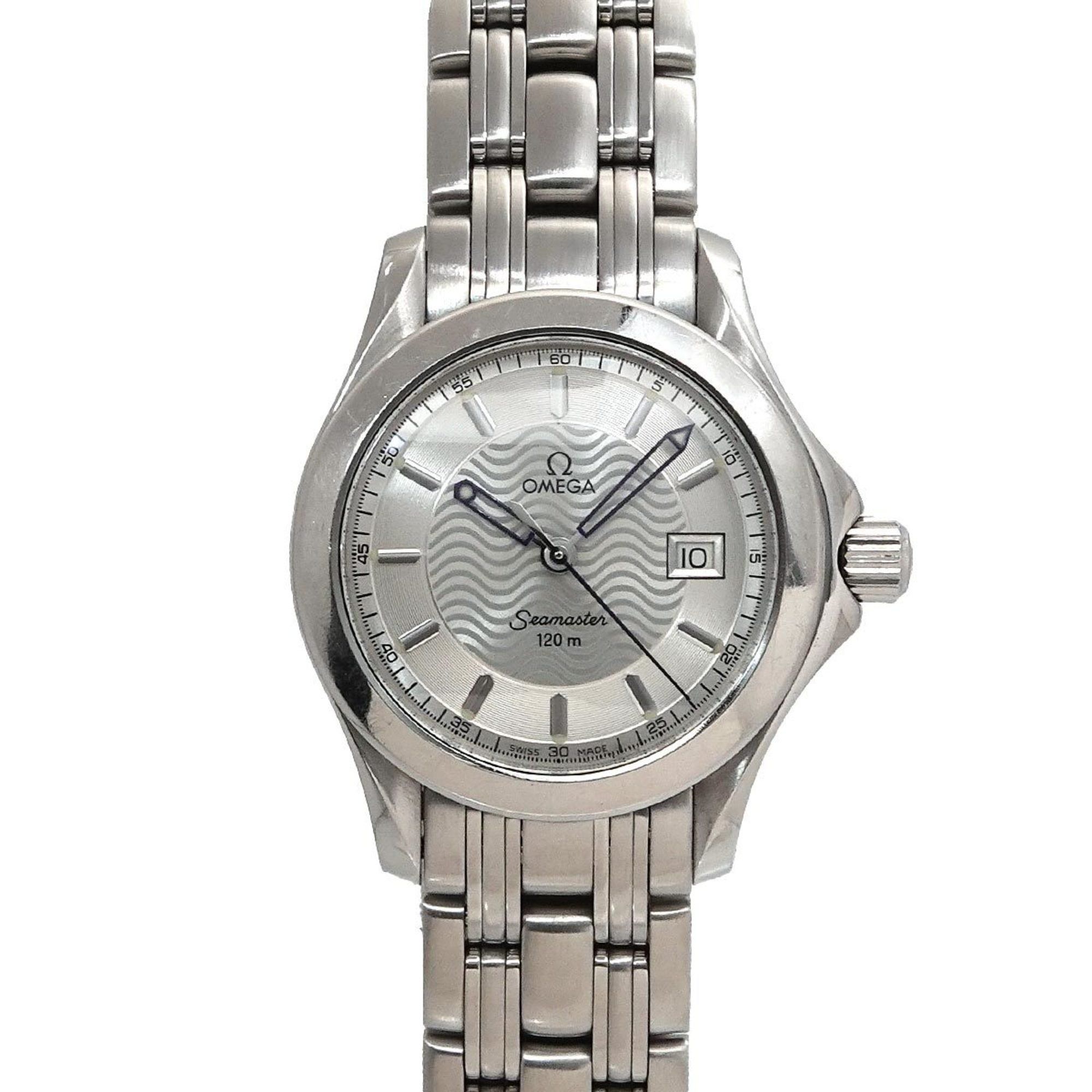 OMEGA Seamaster 120 2571 31 Women's Watch with Date Display, Silver Quartz Movement