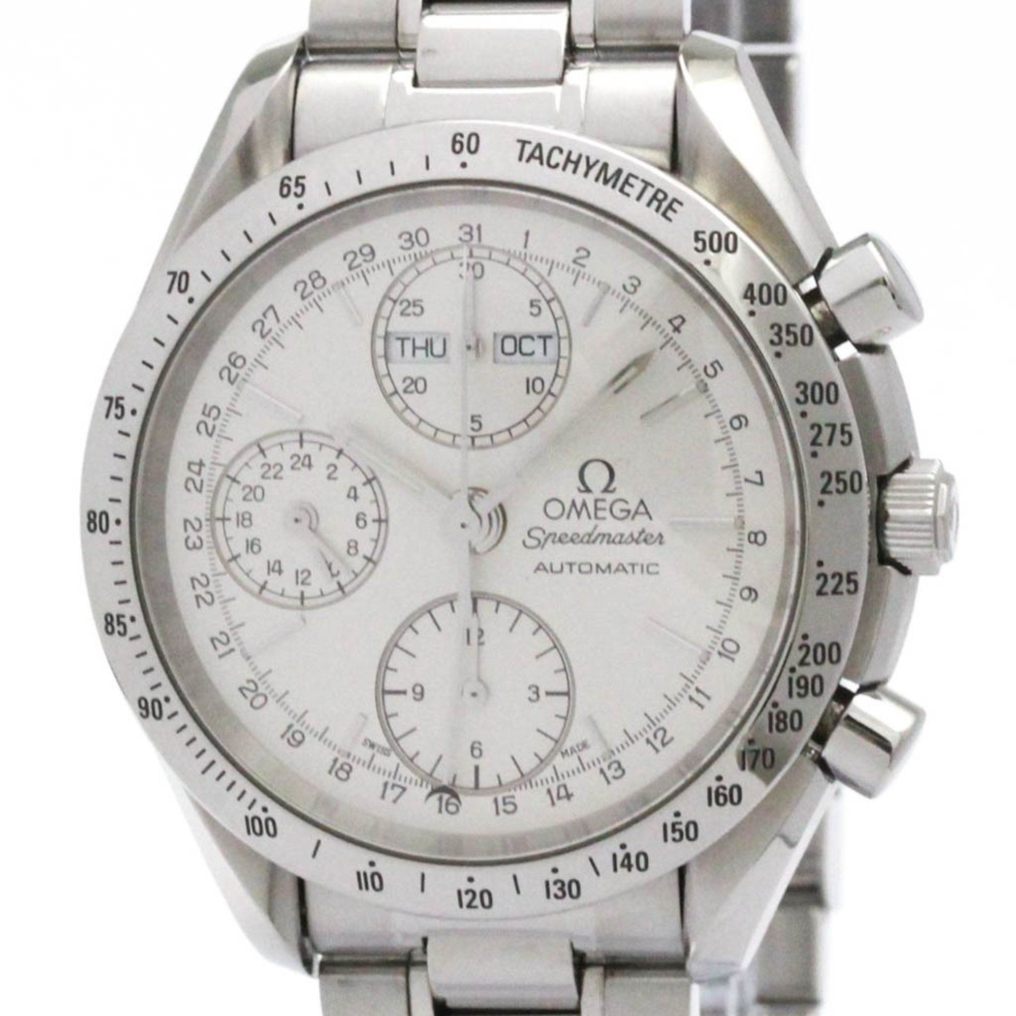 OMEGA Speedmaster Triple Date Steel Automatic Watch 3521.30 Polished
