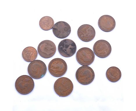 A collection of mostly British coins, some silver content, from Victoria onwards, to include half-crowns, florins, shillings,