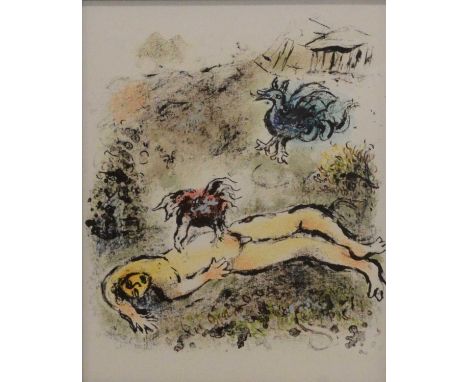 After Marc Chagall, Dorcon's Ruse, lithograph in colour, publ. George Braziller, NY 1977,image 23.5x32cm;together with 'Daphn