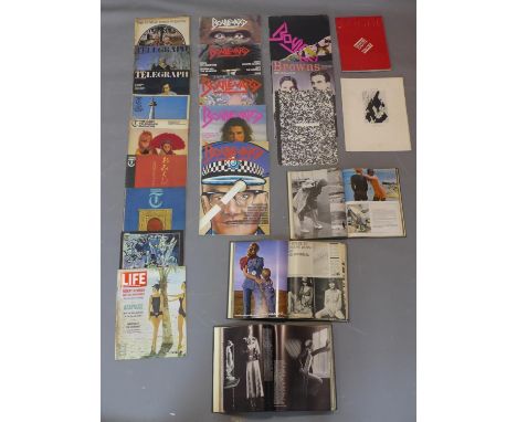 A collection of vintage magazines and fashion books, to include the first 6 editions of 'Boulevard' magazine 1978/9; a group 