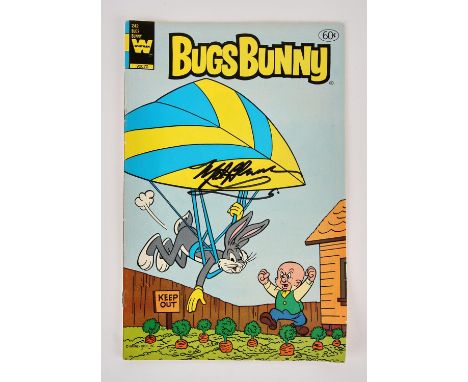 Mel Blanc Signed Whitman Bugs Bunny (1980s series) comic book, 242, signed by the voice actor on front cover in black marker 