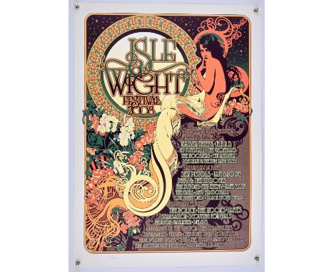 † Isle of Wight Festival 2008.- Limited edition screenprint, after designer John Giddings, numbered 101/200 in pencil and bli