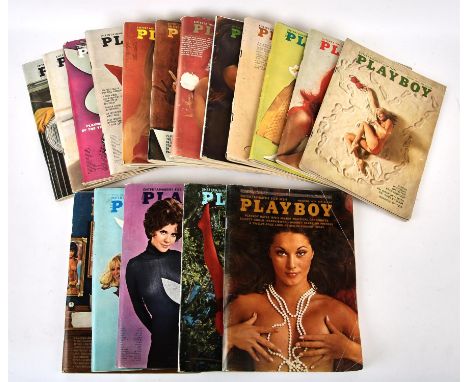 Playboy Magazines from 1968 to 1971. Total of 17 Vintage magazines to include, Holiday anniversary issue for January 1970, Ju