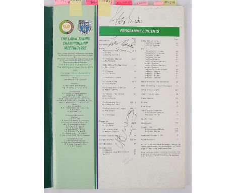 Autographs, Wimbledon Championships 1992.- an Autographed Official Programme, signed by nine tennis players, including Andre 