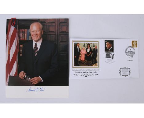 Visit of the President of the United States First Day cover, April 1, 2009.- H.M. The Queen and Duke of Edinburgh Welcome the