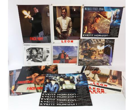 Lobby Cards / Front of House cards for Natural Born Killers, Face/Off, Event Horizon, Leon, Star Trek First Contact, and a qu