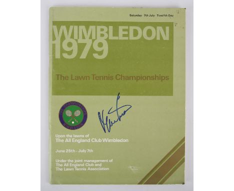 Autographs, Wimbledon Championships 1979.- an Autographed Official Programme, signed in blue marker pen on the front cover by