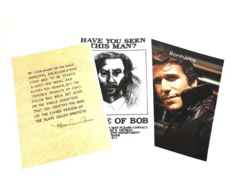 Twin Peaks (1990s) Poster prop and film related ephemera.- comprises: Twin Peaks, Beware of Bob, black and white printed post