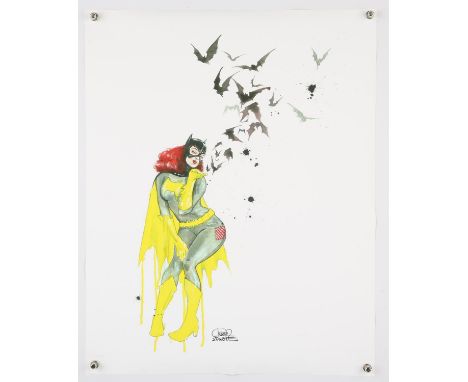 Lora Zombie Batgirl.- Signed art print, rolled, 40 x 51cm.Condition Report:  mint condition.