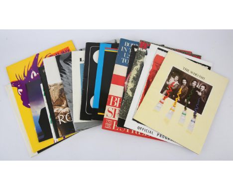 Sixteen Music Concert Programmes.- mostly rock: The Who 1981, Queen, Bob Dylan 1981, The Jam 1982, Thin Lizzy 1980, Bruce Spr