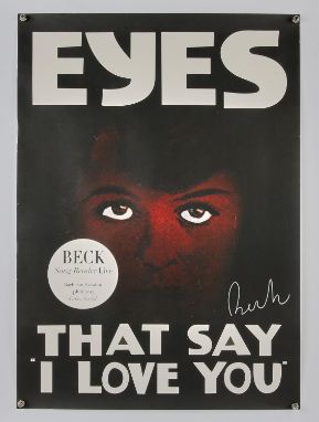 Music Promo Poster, Song Reader, Signed by Beck Hansen.- an event presented by Becks publisher, Faber and Faber, at the Barbi