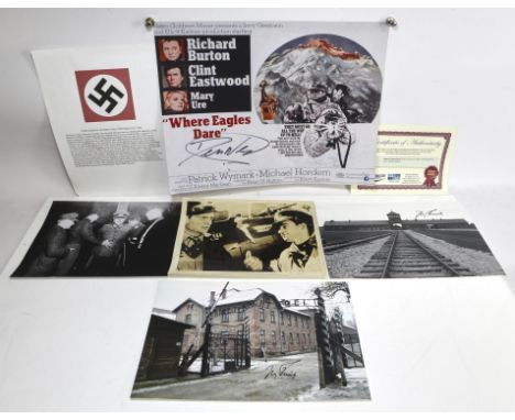 Autographs, WW2 related.- Holocaust Survivor and author, Iby Knil, a Signed black and white photograph of the entrance to Aus