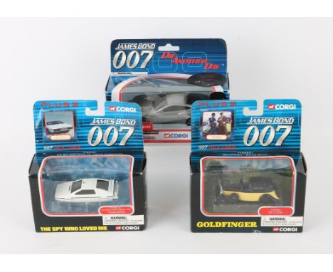 James Bond - Three Corgi cars, Aston Martin Vanquish, Goldfinger Rolls Royce and Lotus Underwater, all boxed (3). 