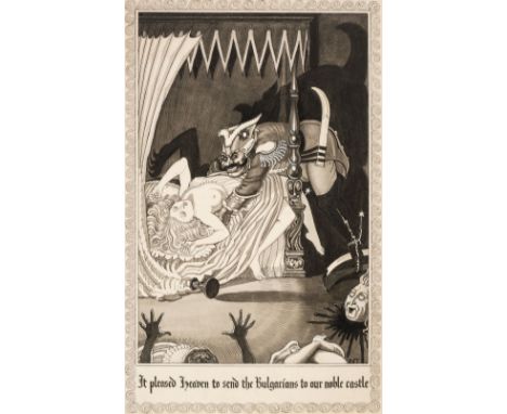 * Tealby (Norman, 1885-?). Two original artworks for an edition of Candide, by Voltaire, 1928, 'It pleased heaven to send the