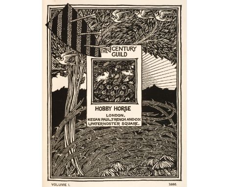 Mackmurdo (Arthur Heygate; Horne, Herbert P. &amp; Image, Selwyn, editors). The Century Guild Hobby Horse, volumes 1-7 in fou