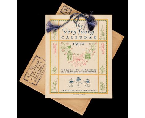 * Milne (A.A.). The Very Young Calendar 1930 ..., London: Methuen, [1929], pictorial cover and 12 illustrated leaves by Ernes