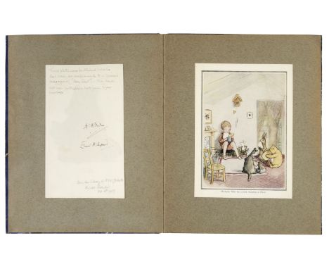 Milne (A. A., and Shepard, Ernest H.). A collection of six prints, by Ernest H. Shepard, 1928, depicting incidents in the liv