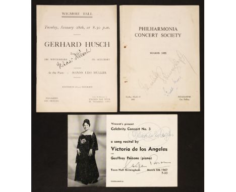 Signed Concert Programmes. A good collection of 53 signed concert programmes, 1945-2006, including a collection of 33 program
