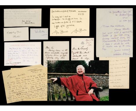 * Literary Autographs. A group of 28 literary autographs, mostly 20th century, including autograph letters signed from Thomas