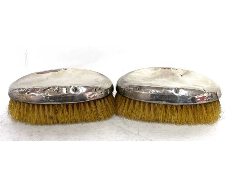Pair of hallmarked silver backed clothes brushes, Birmingham 1922, makers mark for William Neale &amp; Son Ltd