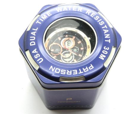 Paterson: gents wristwatch, appears unworn. P&amp;P Group 1 (£14+VAT for the first lot and £1+VAT for subsequent lots) 