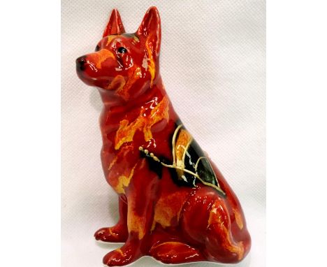 Anita Harris Alsatian, signed in gold, H: 10 cm. P&amp;P Group 1 (£14+VAT for the first lot and £1+VAT for subsequent lots) 