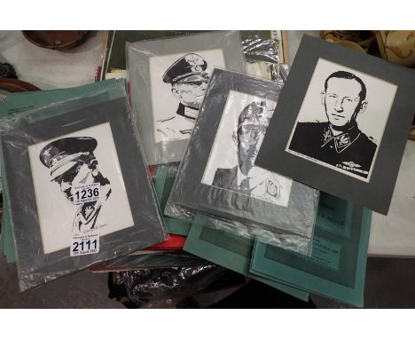 Large quantity of WWII related pictures, prints and badge collectors albums. P&amp;P Group 3 (£25+VAT for the first lot and £