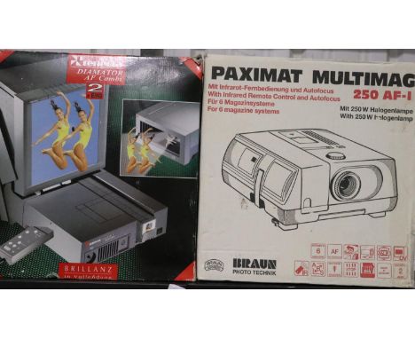 New old stock Reflecta Diamator AF Combi 2 projector and Braun Paximat Multimag 250 AF-1 slide projector, boxed, (2). P&amp;P