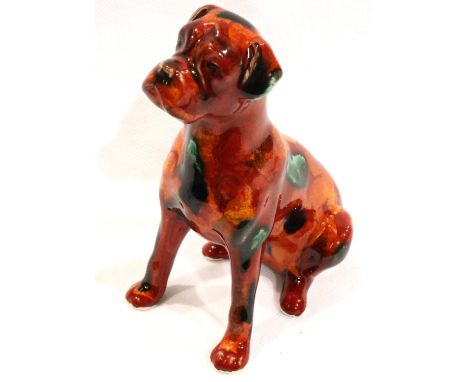 Anita Harris Boxer dog, signed in gold, H: 10 cm. P&amp;P Group 1 (£14+VAT for the first lot and £1+VAT for subsequent lots) 