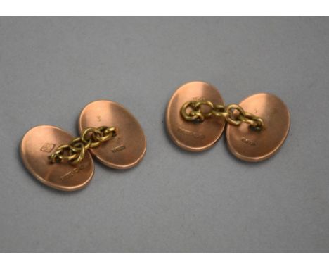 Pair of 9ct gold cufflinks, 9,4gms