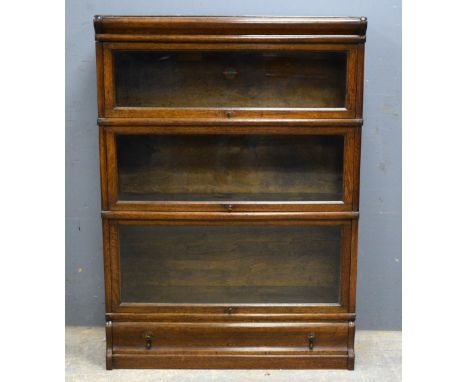Three section oak Globe-Wernicke bookcase 