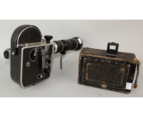 Paillard Bolex camera and a Voigtlander camera