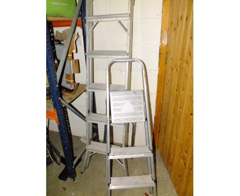TWO SETS OF STEP LADDERS