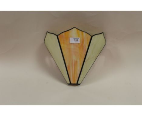 A TIFFANY STYLE LEADED&nbsp;POCKET WALL LIGHT&nbsp;