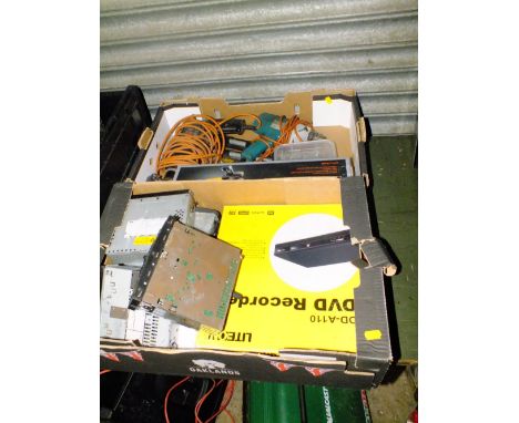 A DVD RECORDER, CA STEREOS, SMALL SELECTION OF TOOLS ETC