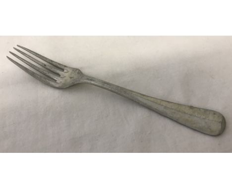 WWII pattern Waffen SS marked fork. From the Junkershulen (SS training school) that was in Prague. 