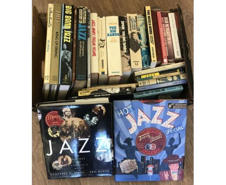 A quantity of music related books relating to vintage Jazz and big bands.  