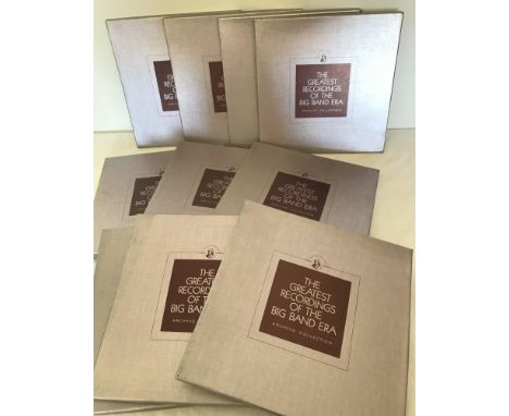 A collection of 10 vintage vinyl box sets "The Greatest Recording of the Big Band Era".  