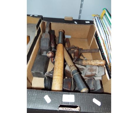 A box of vintage tools and planes 