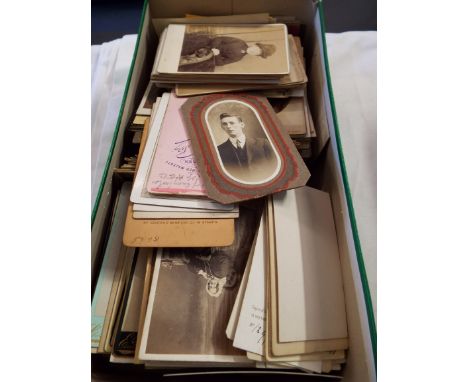 A large quantity of Victorian portrait cartes de visite