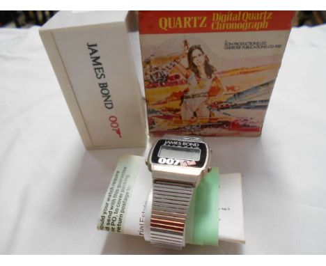 A James Bond 'For Your Eyes Only' 007 digital quartz chronograph wristwatches in original box