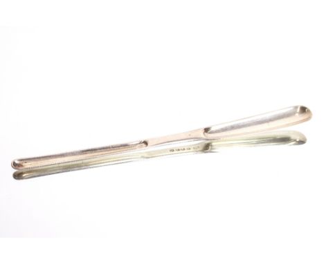 A George III silver double ended marrow scoop, London 1813