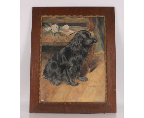Gerald Leffitte, study of the family pet spaniel, signed watercolour, 79cm x 58cm


NB. The Hon William Lowther bought the Ca